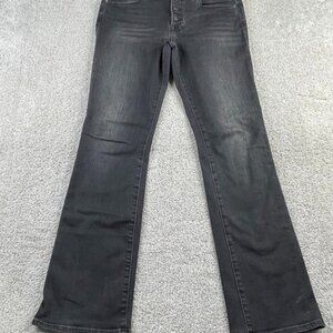 Frame Jeans Black Le Mini Boot Button Fly Charlie Wash Denim